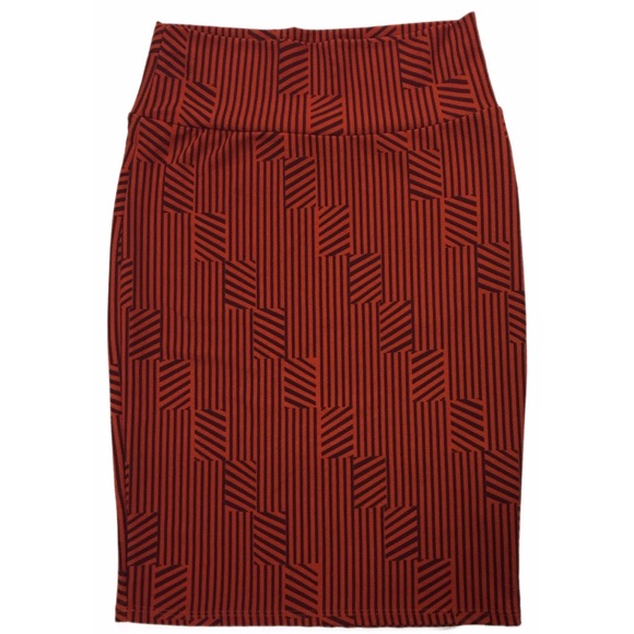 LuLaRoe Dresses & Skirts - LULAROE Cassie Skirt Geometric Stripe SZ S NWT